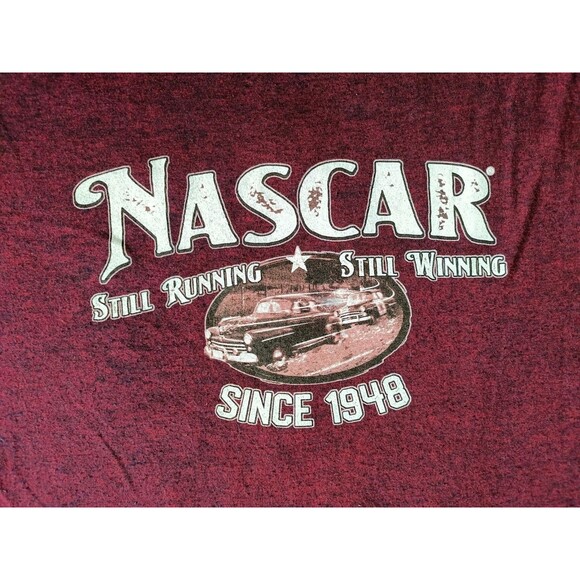 Nascar Racing T-Shirt Men's Large Burgundy Short Sleeve - Picture 4 of 7